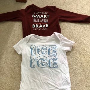 long sleeve red graphic T ,short sleeve graphic t